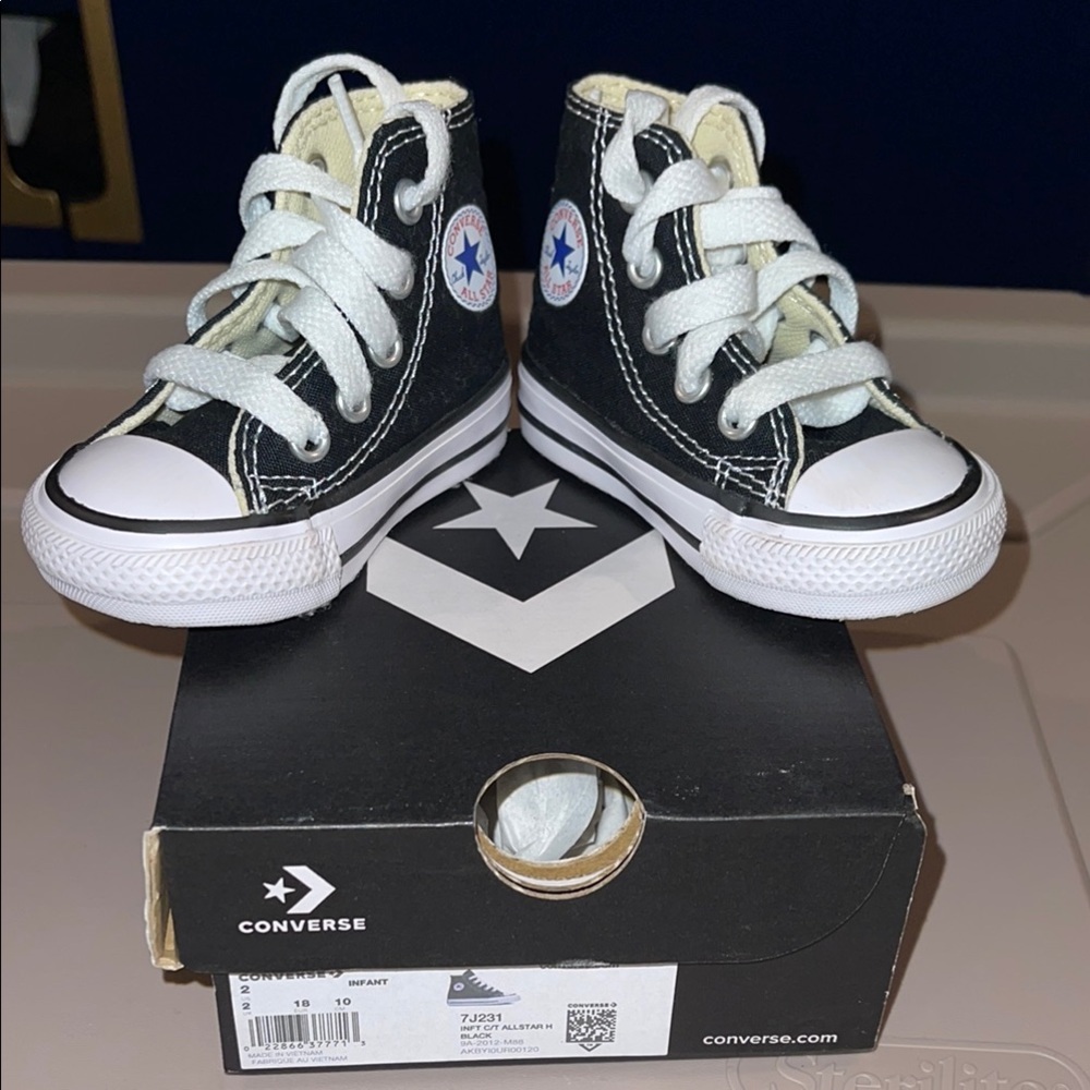 Converse Kids' Black and White High-Tops